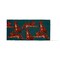 1'6"x3'3" Tigress Orange Stripe Tiger Print Rectangle Indoor and Outdoor Estate Coir Door Welcome Mat Blue Background